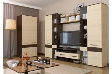 Гостиная Сапфир со шкафом Дуб Кантерберри Дуб Сонома