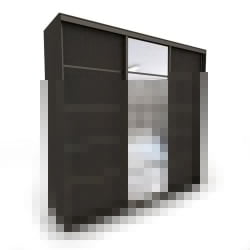 Шкаф-купе 3-х дверный Акцент-Квадро Д 1800х600 Венге/Бронза