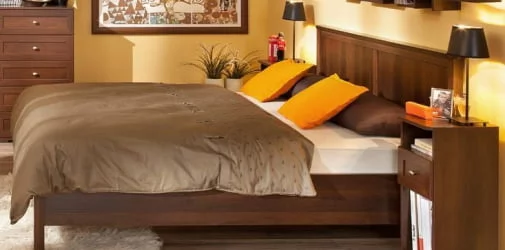 Кровать (1400) Sherlock 43 Орех шоколадный (спальня)