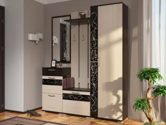 Комплект мебели для прихожей Юнона-2 №2 Венге - Дуб молочный