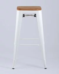Стул барный TOLIX WOOD Белый глянцевый