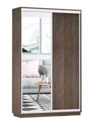 Шкаф-купе двухдверный Экспресс Дуо Медиум 1400х2200h Венге