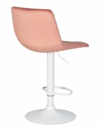 Стул барный DOBRIN TAILOR WHITE Пудрово-розовый велюр MJ9-32