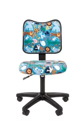 Детское кресло CHAIRMAN ТИН (Kids) 102 черный пластик Зоопарк