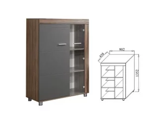 Сервант Бэлла-5  МЦН 900 Смоки софт Индиан эбони темный