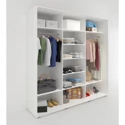 Шкаф-купе 3-х дверный Акцент-Дуэт Д 1800х600 Выбеленное дерево