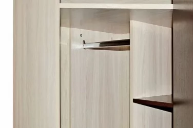 Угловой гардеробный шкаф Ольга 9.2 Ясень шимо светлый Венге