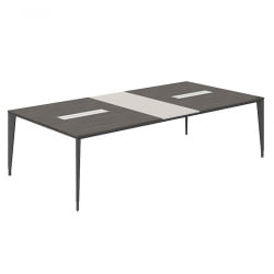 Конференц-стол (домино поперек) Atlas NZ-0108.GS.BT.AN Серый камень Бренсон Трюфель Антрацит