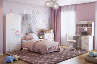 Детский шкаф для одежды Чудо MDW-01 Белый рамух