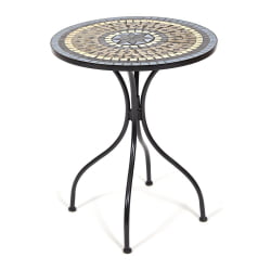 Стол для дачи Secret de Maison ROMEO (mod. PL08-1070-1-GBRN) металл, 60х72см, черный/плитка ASTRA