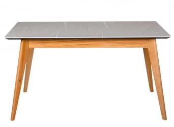 Стол раскладной Лунд 120-160 БУК-Мрамор Бьянко