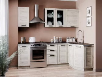 Шкаф кухонный 800 со стеклом Винченца ЛД 234.360.000.080 Черный Дуб Крафт белый