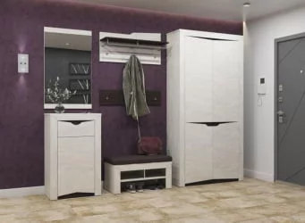 Шкаф для одежды Лючия 33.18 Бетон пайн белый Венге