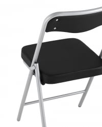 Складной стул Джонни silver экокожа Черный