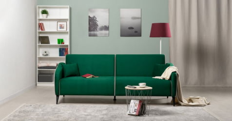 Диван-кровать НОЭЛЬ Велутто 33 т-зел малахит
