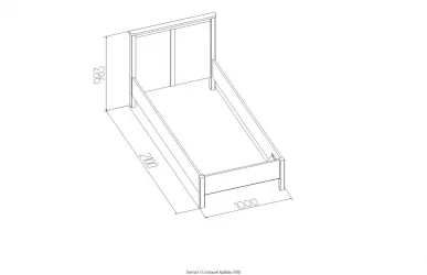 Кровать (900) Sherlock 45 Орех шоколадный (спальня)
