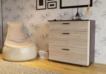 Комод с тремя ящиками 4-4425 Венге Дуб сонома