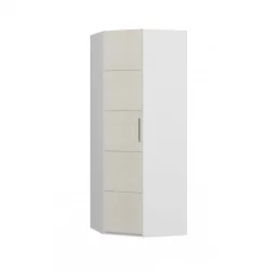 Угловой гардеробный шкаф Вива ШРУ Белый Белый глянец