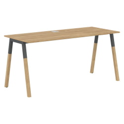 Стол письменный Forta FST 1567 Дуб Гамильтон Черный графит