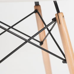 Обеденный стол CINDY NEXT (mod. 70-80 MDF) металл/мдф/бук, D70х75см, белый/натуральный