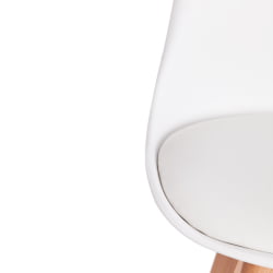 Стул TULIP (mod. 73) / 1 шт. в упаковке дерево/пластик/ПУ, 48.5*52.5*83cм, белый