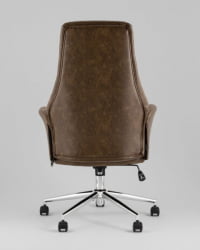 Кресло офисное ТопЧаирс Неома коричневый экокожа / TopChairs Neoma