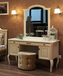 Комплект мебели для спальни Марлен №4 Кремовый белый Патина