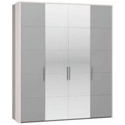 Шкаф четырехстворчатый Вива ШР-4 с зеркалом Фарго Мокко глянец
