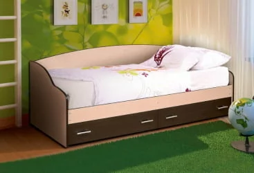 Кровать Софа №4 900*1900 Дуб молочный/Венге