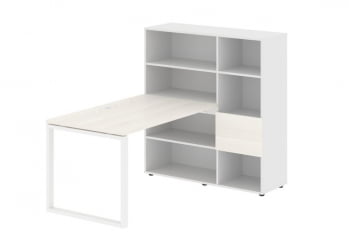 Рабочая станция EDIS EQRST 1213 Ясень Траун Белый Белый