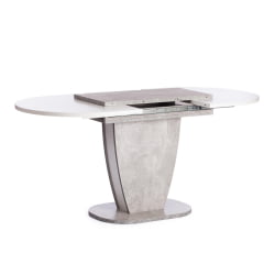 Стол обеденный SATURN ЛДСП, 120-160x80x75,5 см, Бетон/Белый