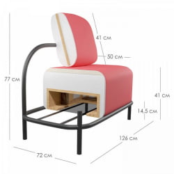 Диван металл Gawaii Д Dark grey