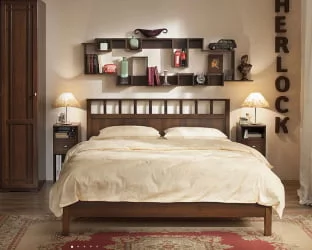 Кровать Люкс (1600) Sherlock 47 Орех шоколадный (спальня)