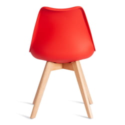 Стул TULIP (mod. 73-1) дерево/пластик/экокожа, 47,5x55x80 см, Красный (Red)