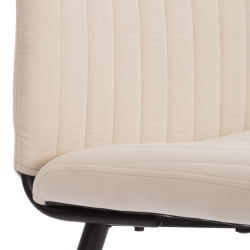 Стул обеденный Monte Carlo флок , 50х55х93, молочный/черный, 4