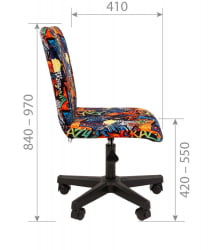 Детское кресло CHAIRMAN ТИН (KIDS) 109 черный пластик GAME