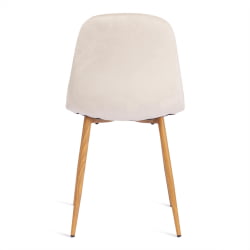 Металлический стул BREEZE (mod. 4724) вельвет/металл, 44 х 53 х 87 см, Light beige (светло-бежевый) HLR1 / натуральный