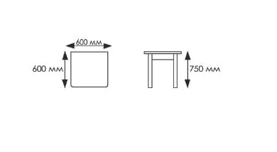 Большой обеденный стол Квадрат 1 кат. ХРОМ 2052 черн галактика ЛДСП Венге