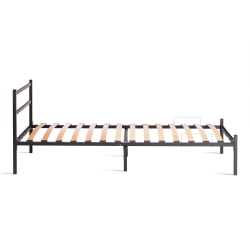 Односпальная кровать Marco металл, 90х200см, черный