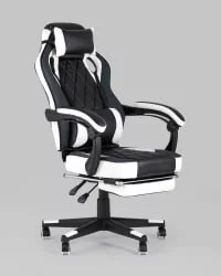 Геймерское кресло ТопЧаирс Вираге Черный-белый / TopChairs Virage