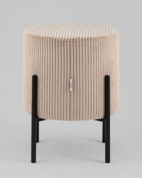 Пуф Кейси велюр рельефный бежевый