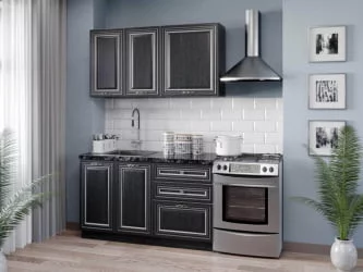 Тумба кухонная 600 Италия ЛД 275.056.000 Черный Дуб темный