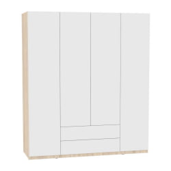 Шкаф распашный R-198х180х60-2-PO(ДСС-Белый)