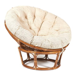 Кресло PAPASAN 23/01 W /с подушкой/ диаметр подушки 129 см, 115х101х104 см, Pecan (орех), ткань Старт
