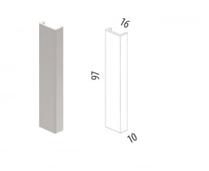Столешница ЗЦП1 торцевая Светло-серая