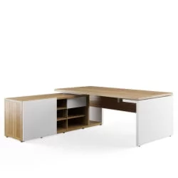 Стол рабочий на опорной креденции левый ZIO28510431 Орех