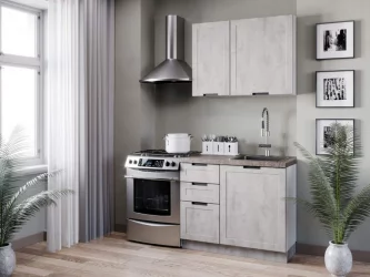 Шкаф кухонный 600 высокий Джамис ЛД 296.450.000.028 Белый Белый камень