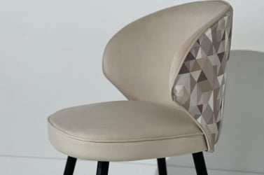 Стул Остин (пломбир (велюр)/черный)