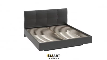 Кровать с мягким изголовьем Элис с мягкой обивкой  тип 1 Темная