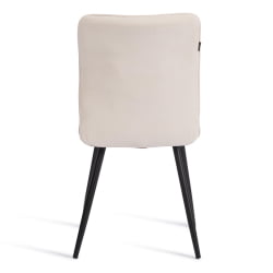 Стул обеденный Bari флок , 46х55х89, молочный/черный, 4